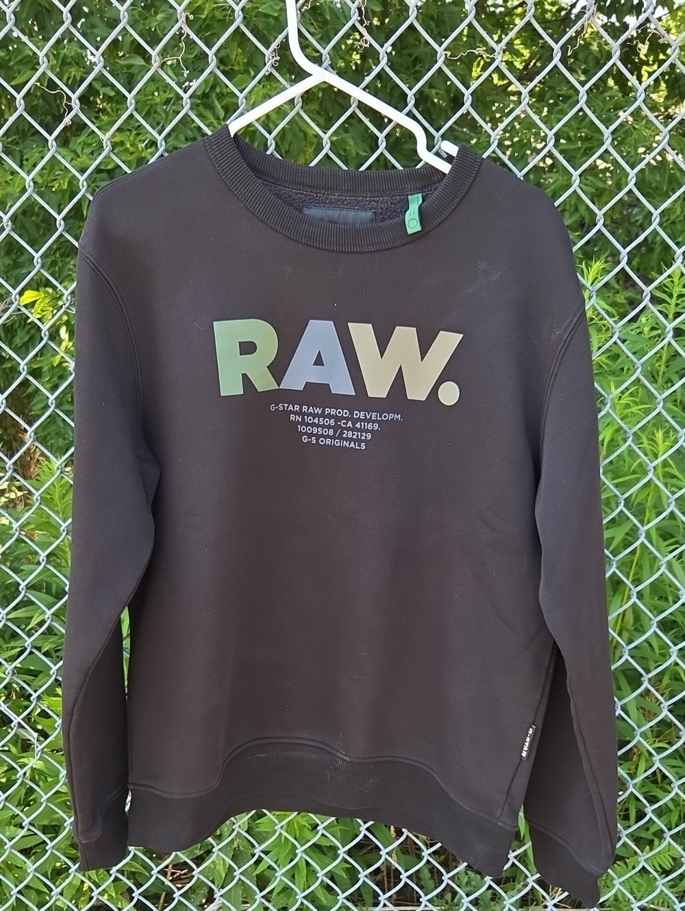 G-Star Brown Crewneck with Multicolor RAW. Logo